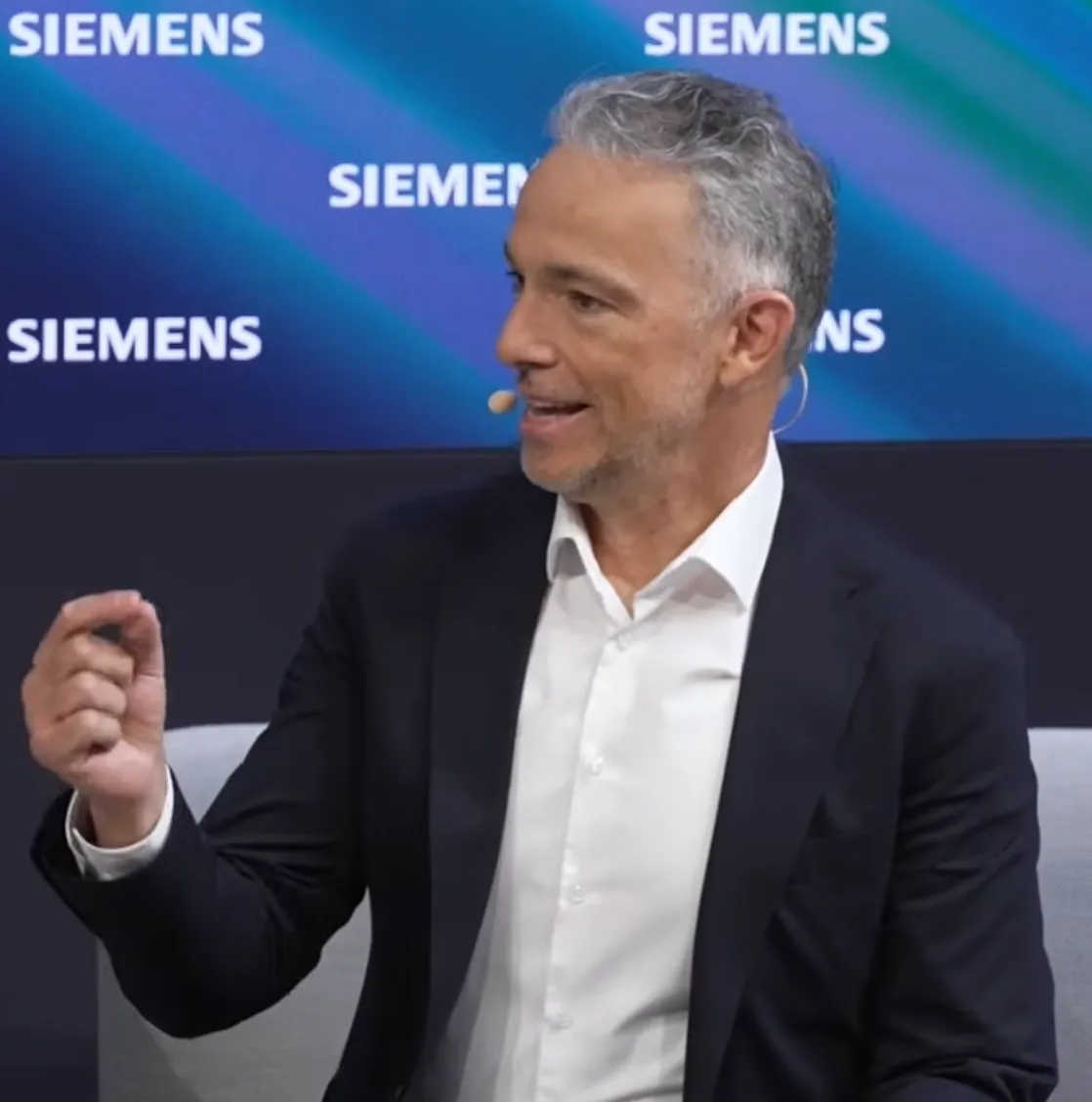 Alejandro Preinfalk, CEO of Siemens Mexico, speaking on the Why Latin America Matters panel at Hannover Messe 2026
